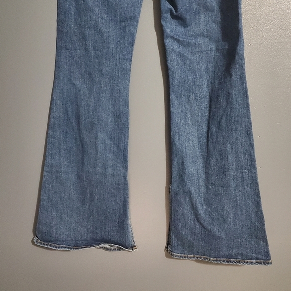 Just Black Womens Flare Jeans Hi Waist Split Openings Size 26 - Picture 5 of 9